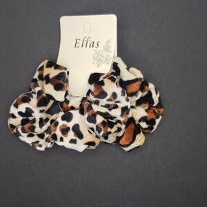 Animal print velvet scrunchies